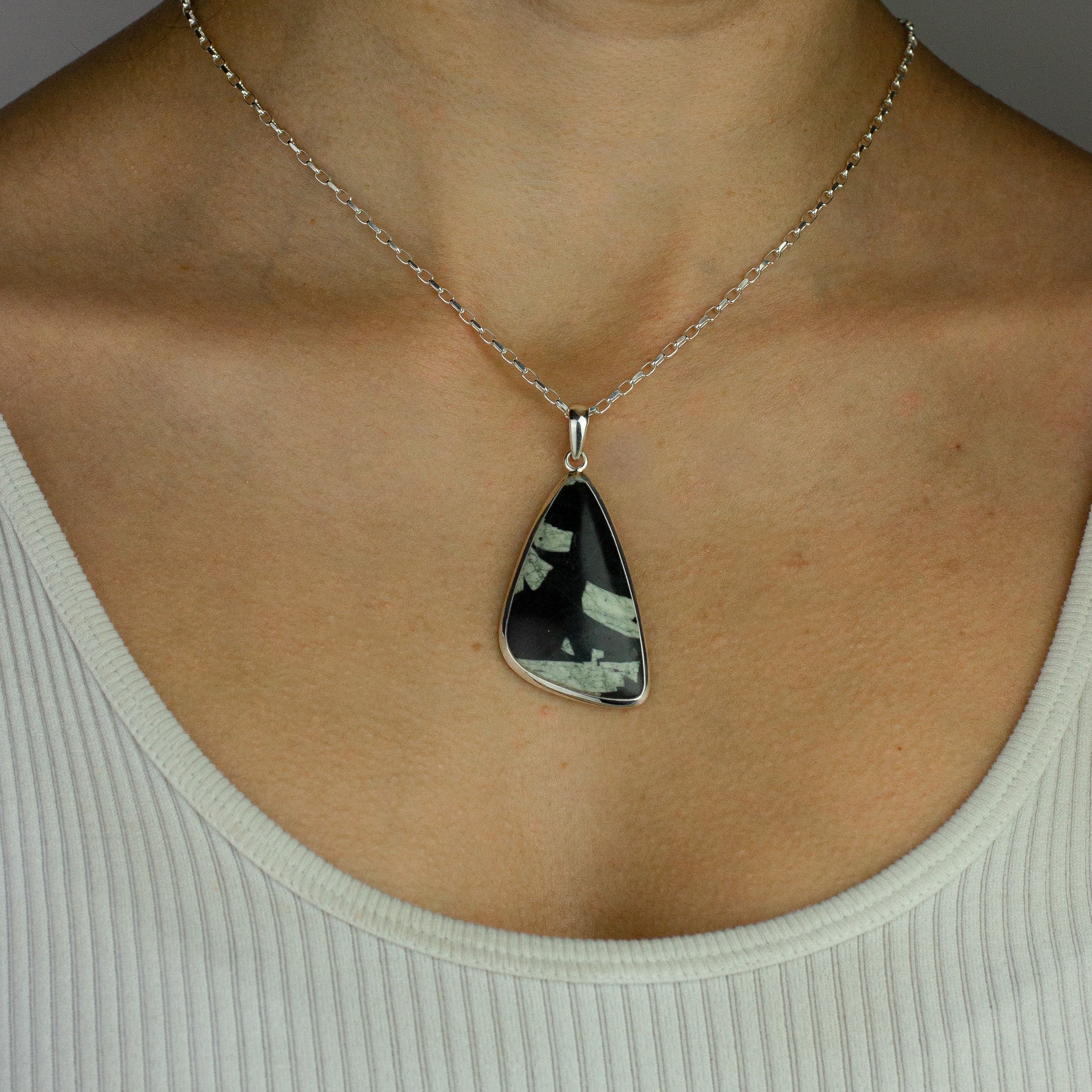 Chinese Writing Rock Necklace