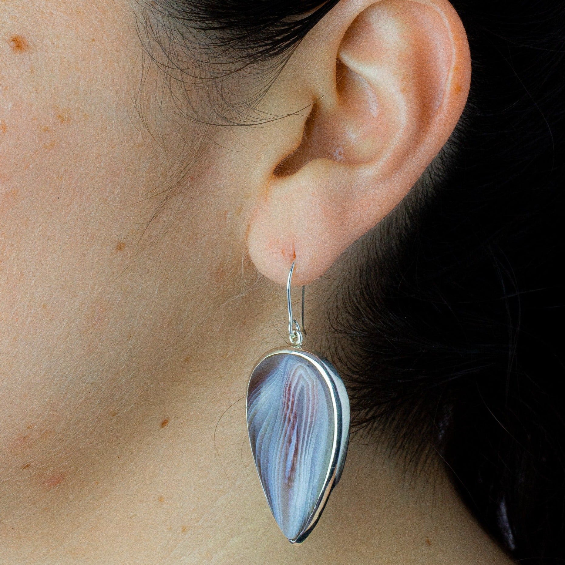 botswana agate earrings
