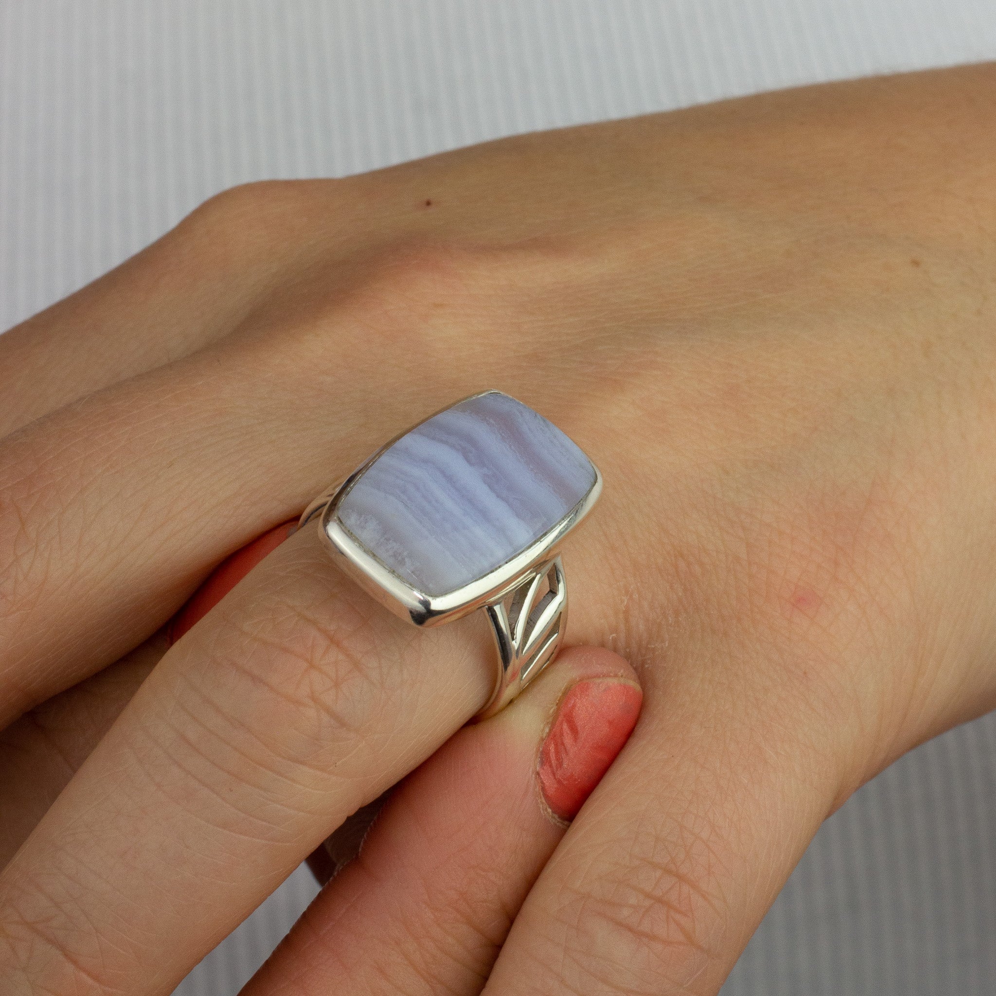 Blue Lace Agate Ring