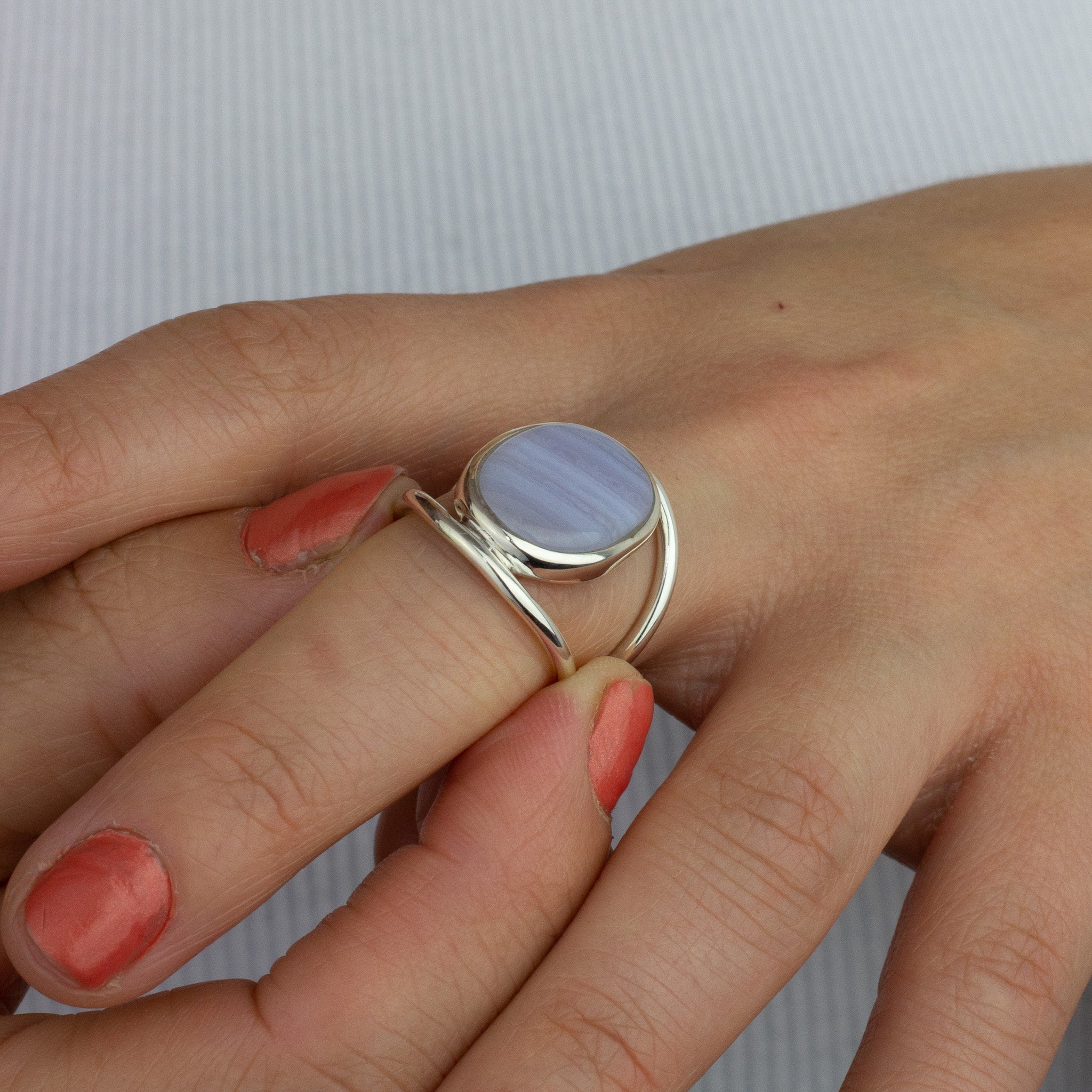 Blue Lace Agate Ring