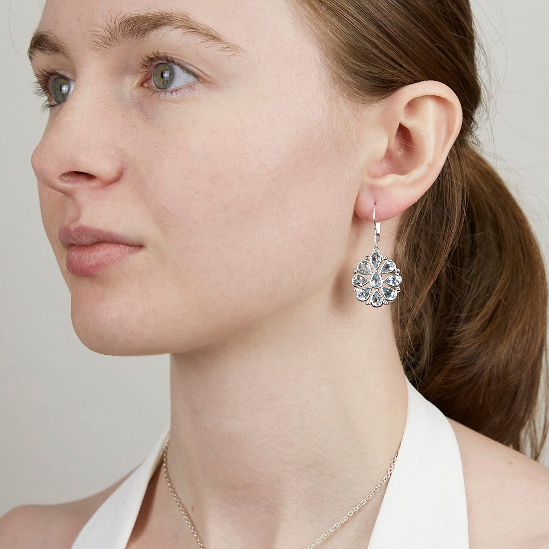 Blue Topaz Drop Earrings
