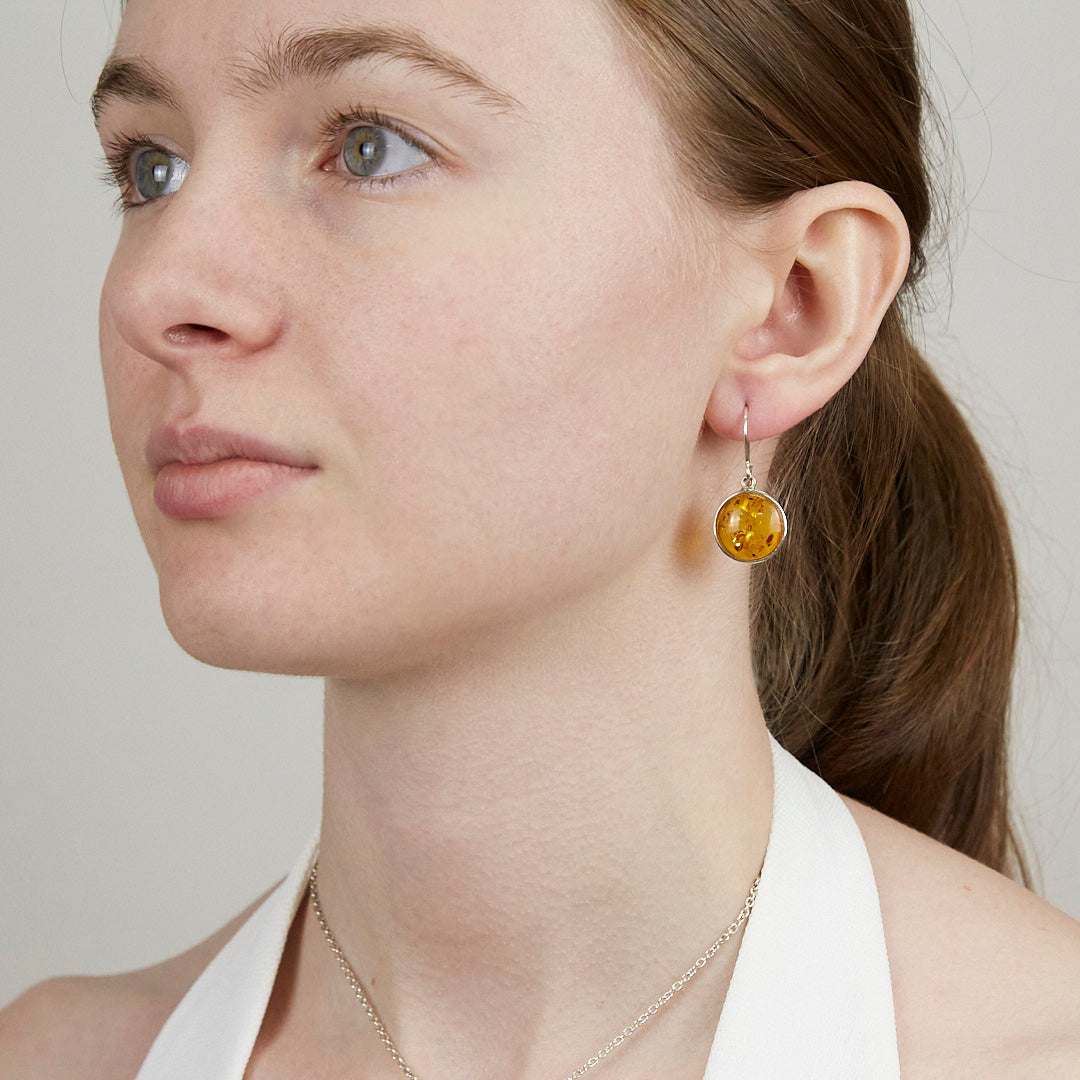 Amber Drop Earrings
