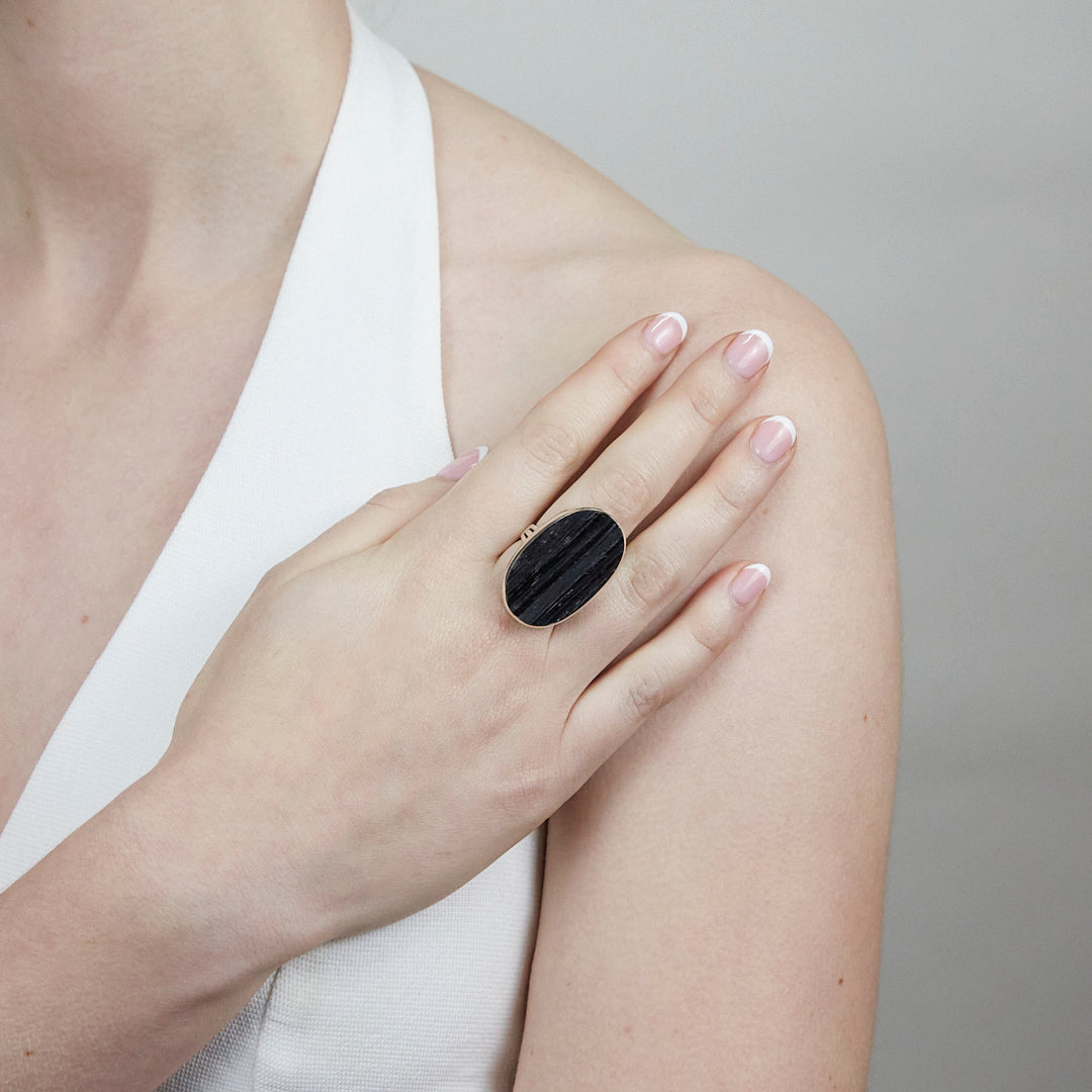 Black Tourmaline Ring