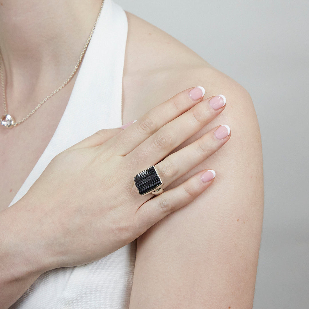 Black Tourmaline Ring