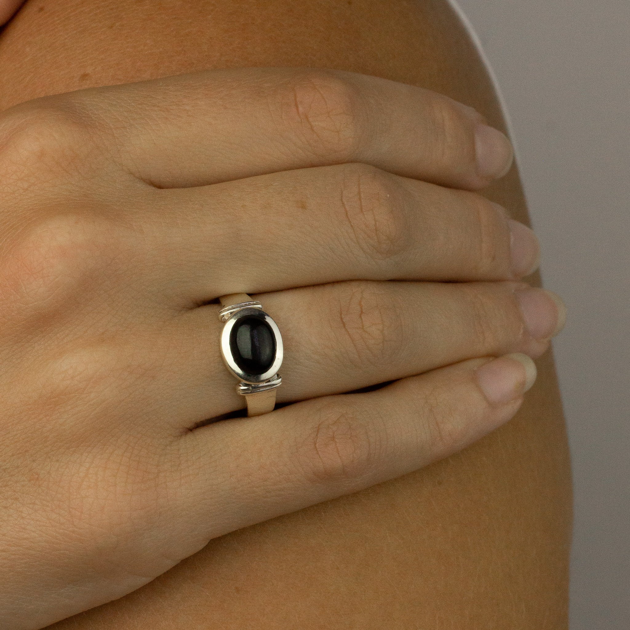 black star diopside ring