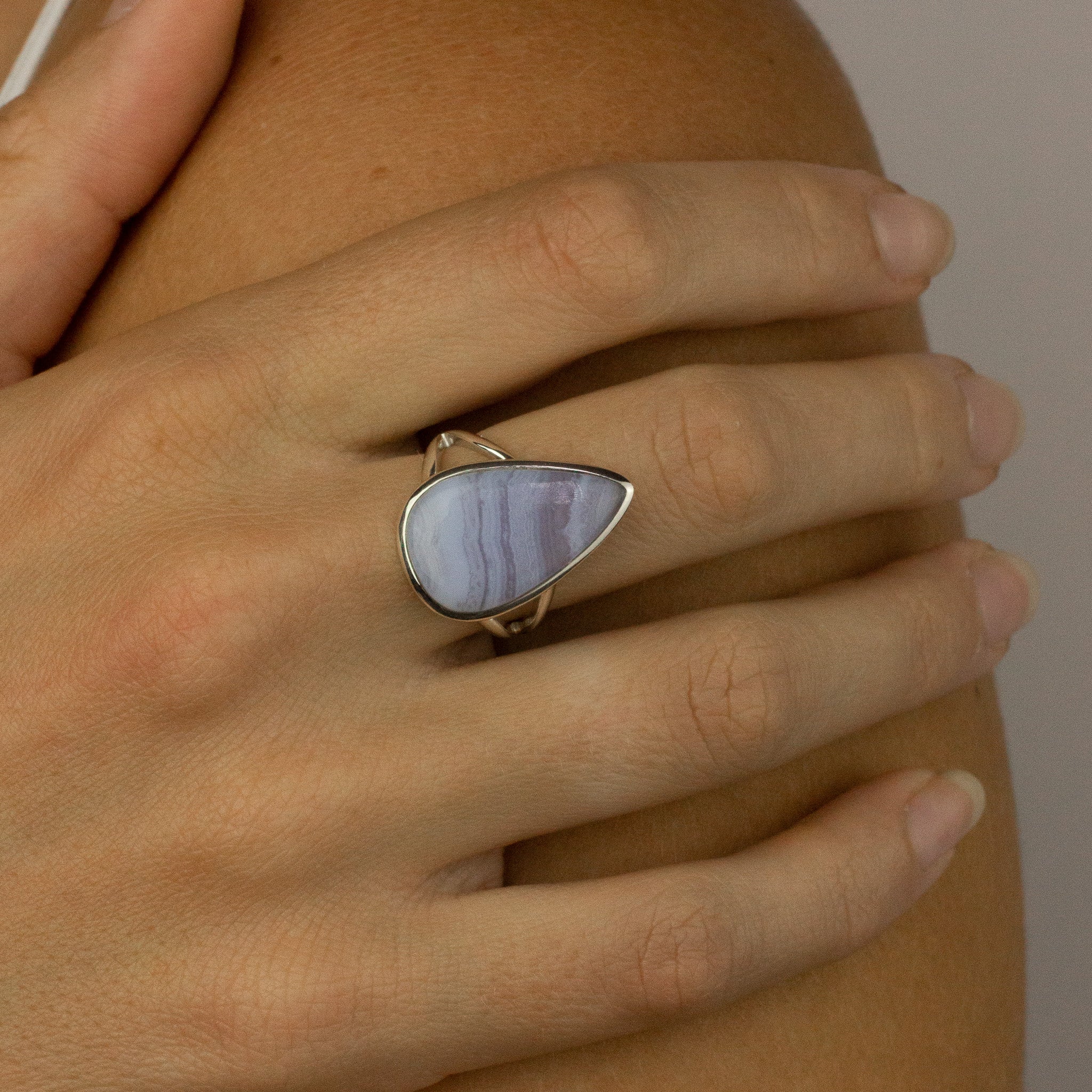 Blue Lace Agate Ring