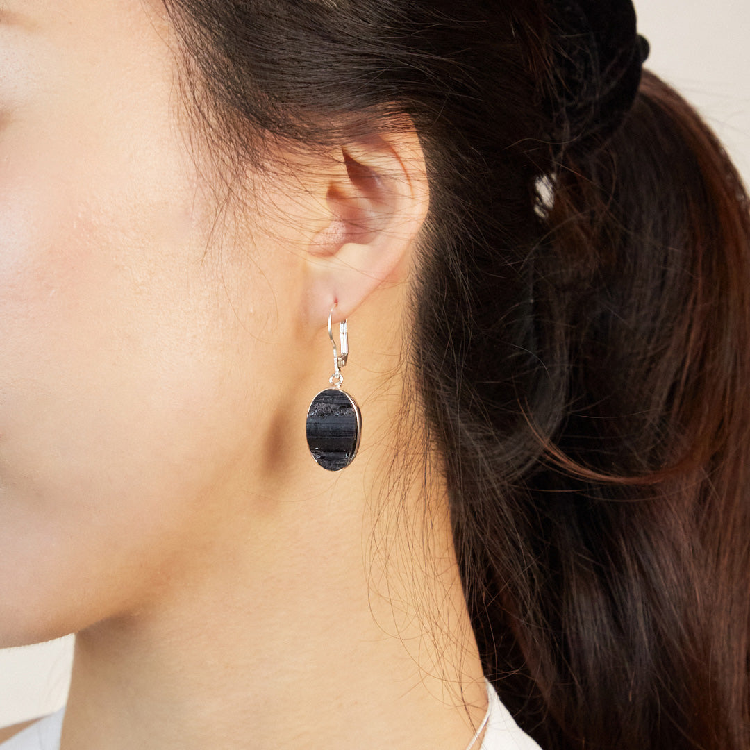 Black Tourmaline Drop Earrings