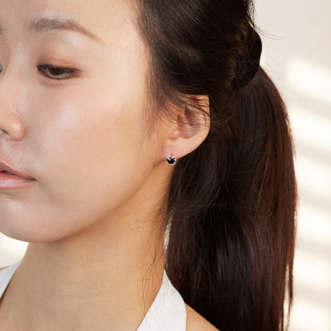 Black Onyx Stud Earrings