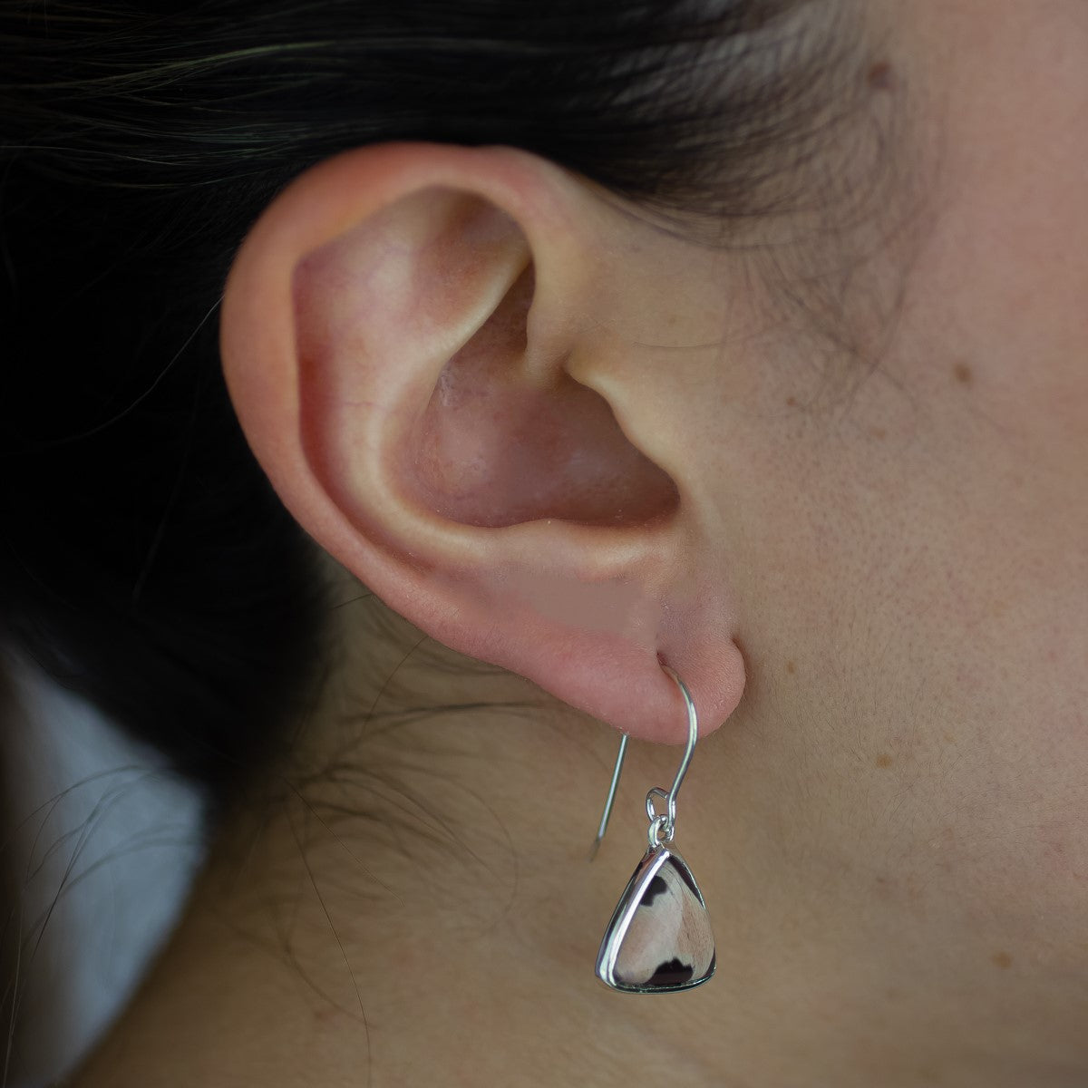 zebra stone earrings