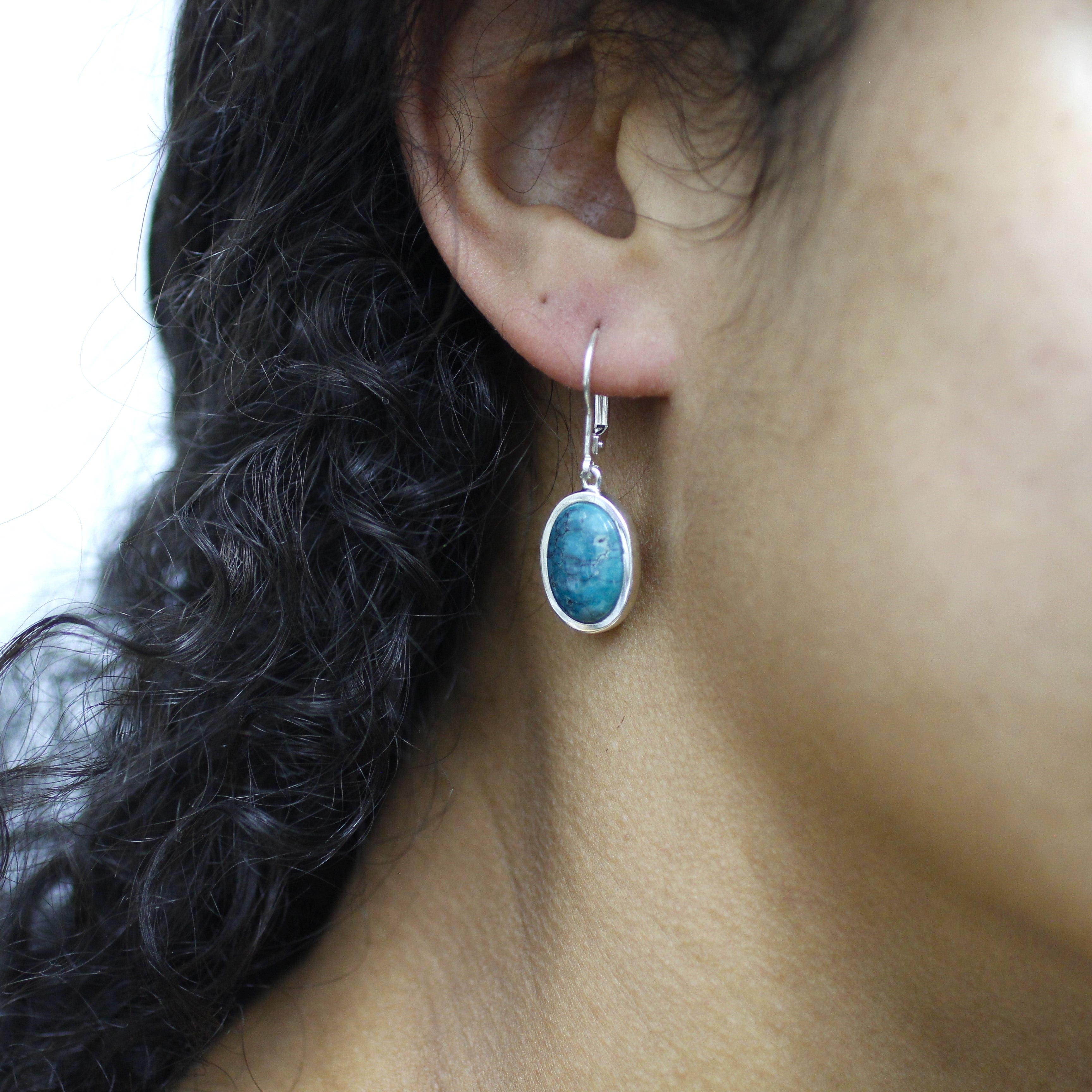 chrysocolla earrings