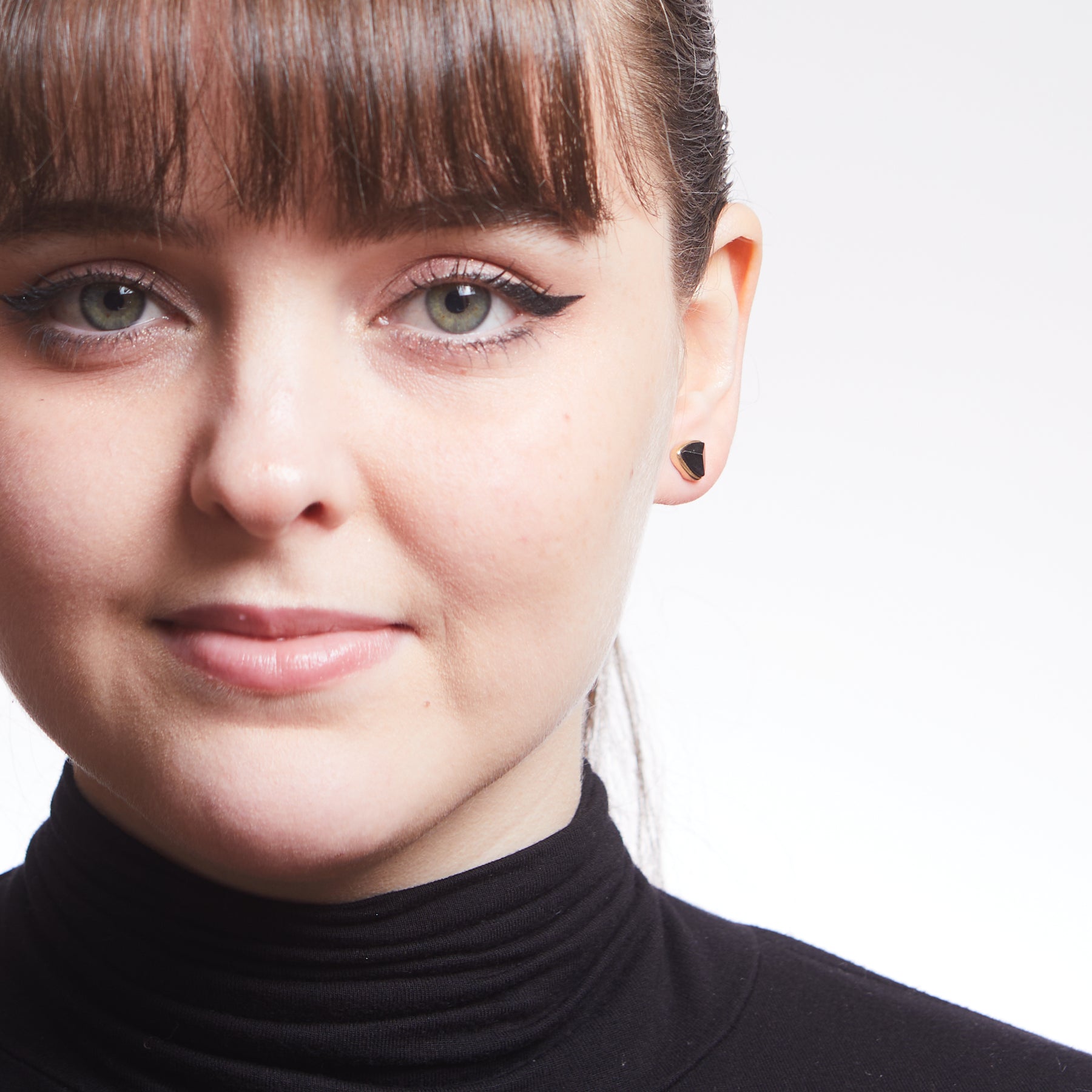 Black Tourmaline Stud Earrings