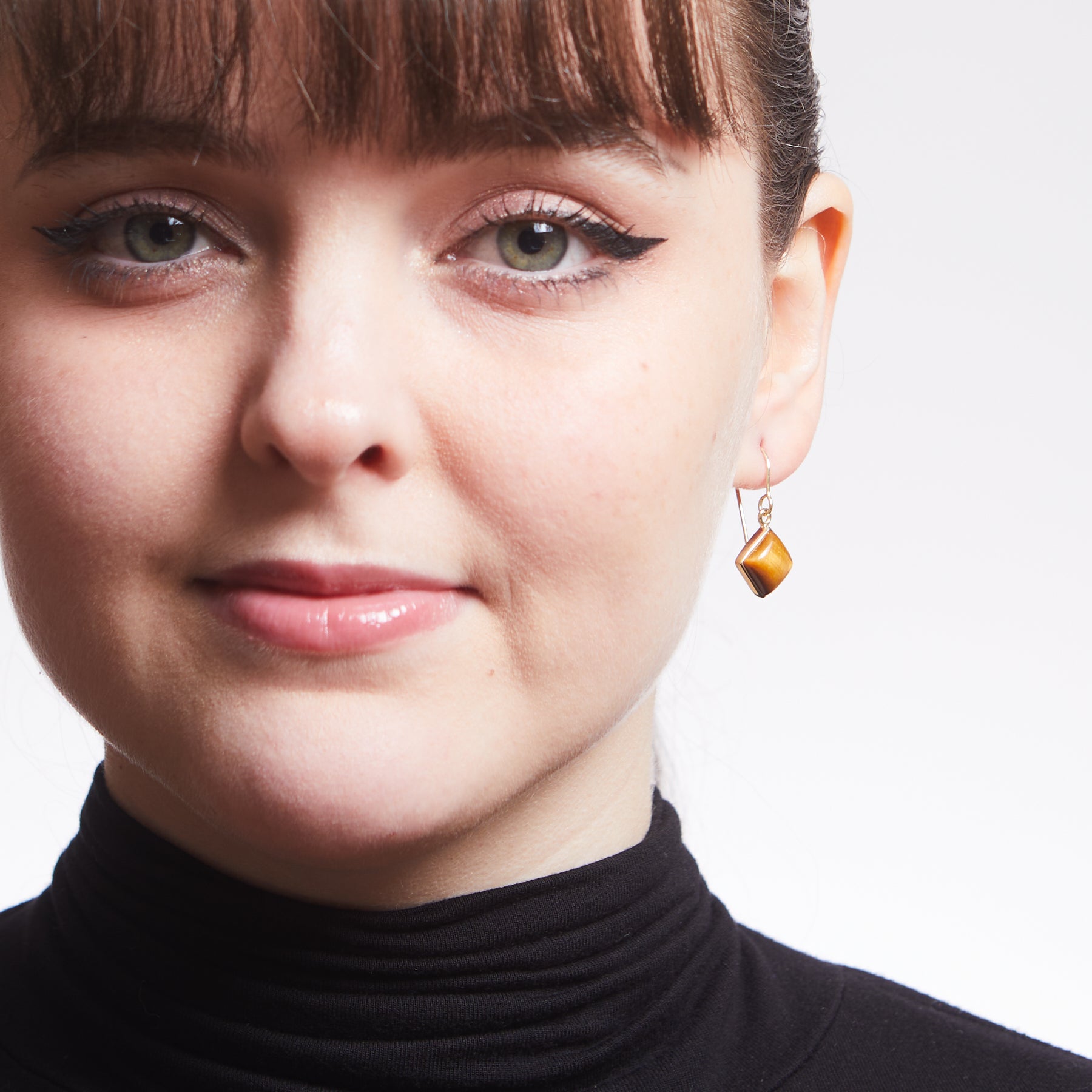 Tiger Eye Drop Earrings