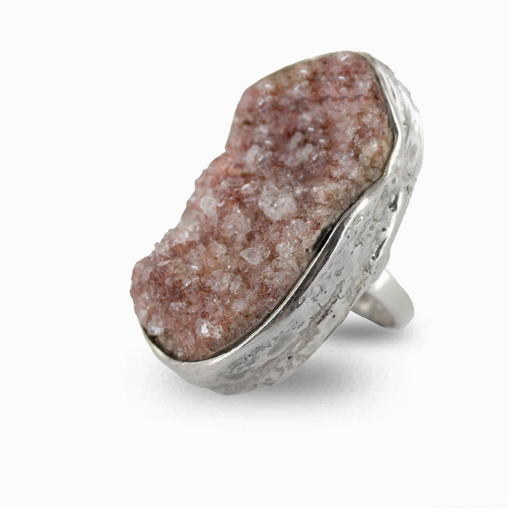 Pink Apophyllite Ring