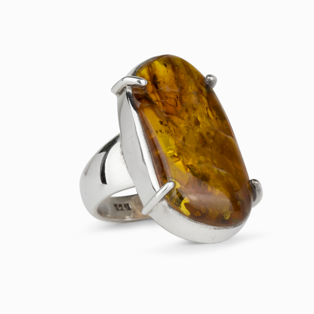 Free Form Amber Ring