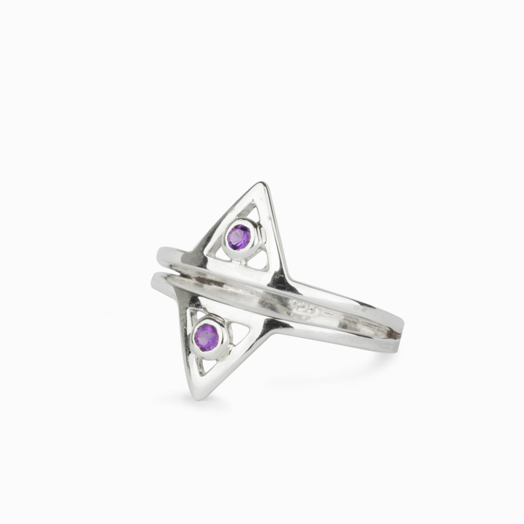 Faceted Amethyst Ring