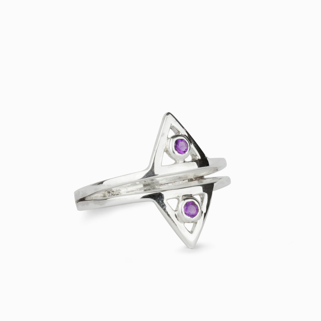 Faceted Amethyst Ring