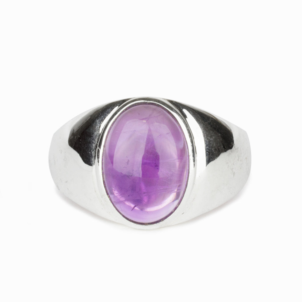 Oval shaped, chunky Amethyst ring