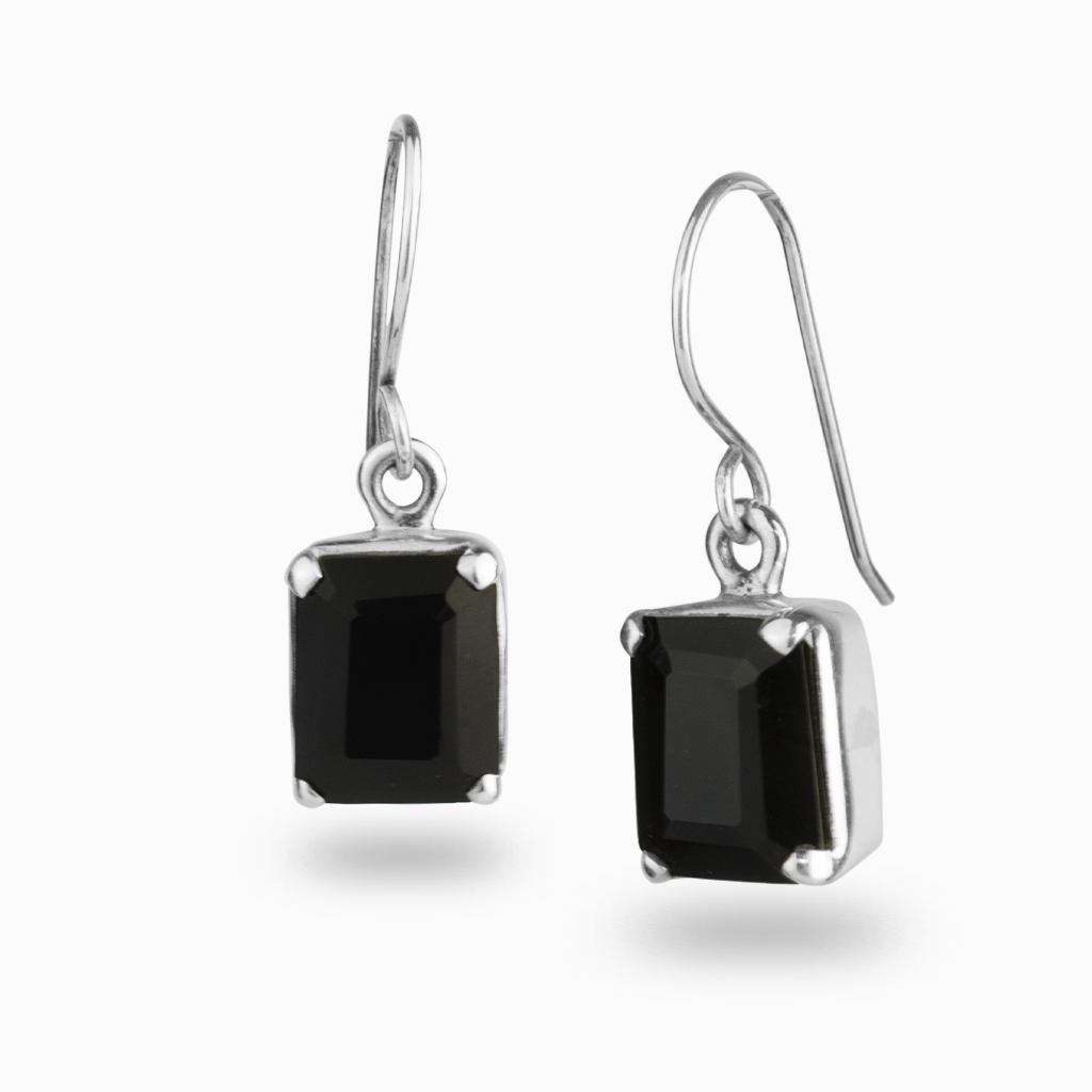 Black onyx drop online earrings