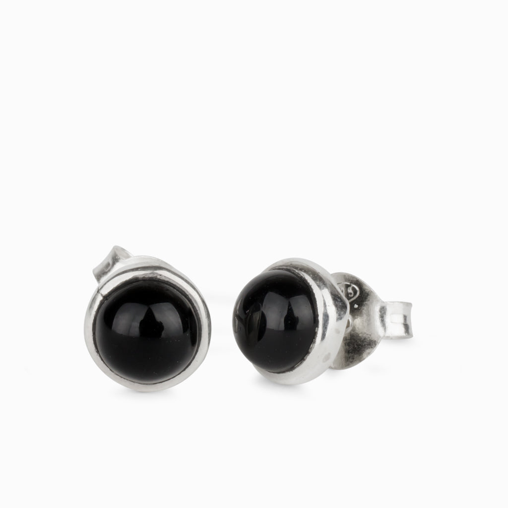 Black Onyx Stud Earrings
