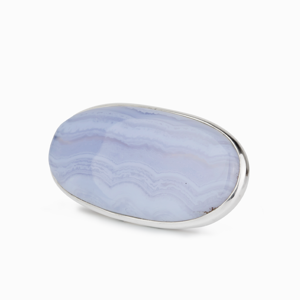 Blue Lace Agate Oval Ring