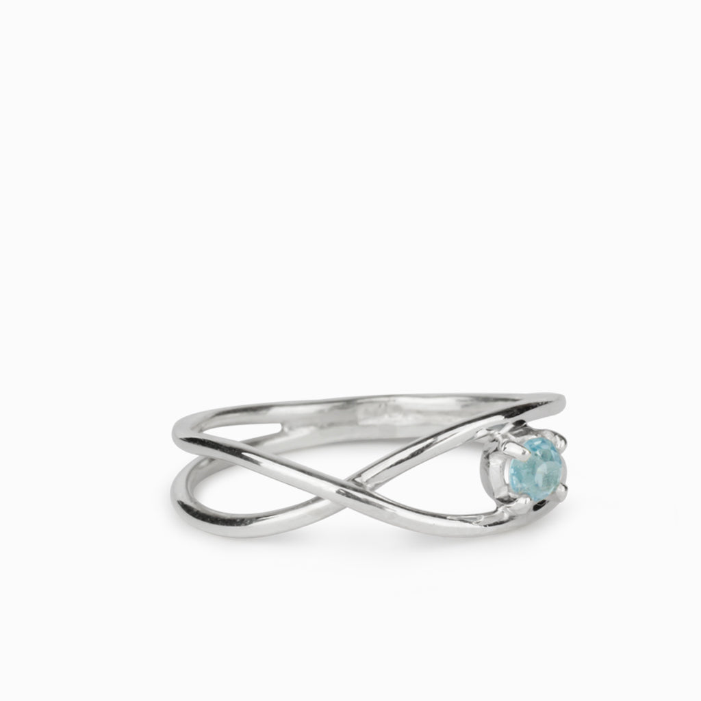 Birthstone design Blue Topaz Ring