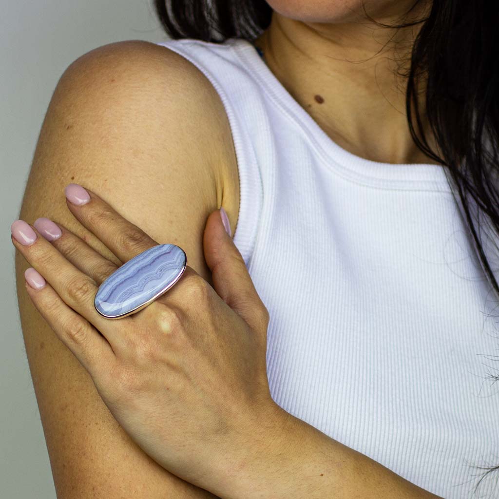 Blue Lace Agate Ring