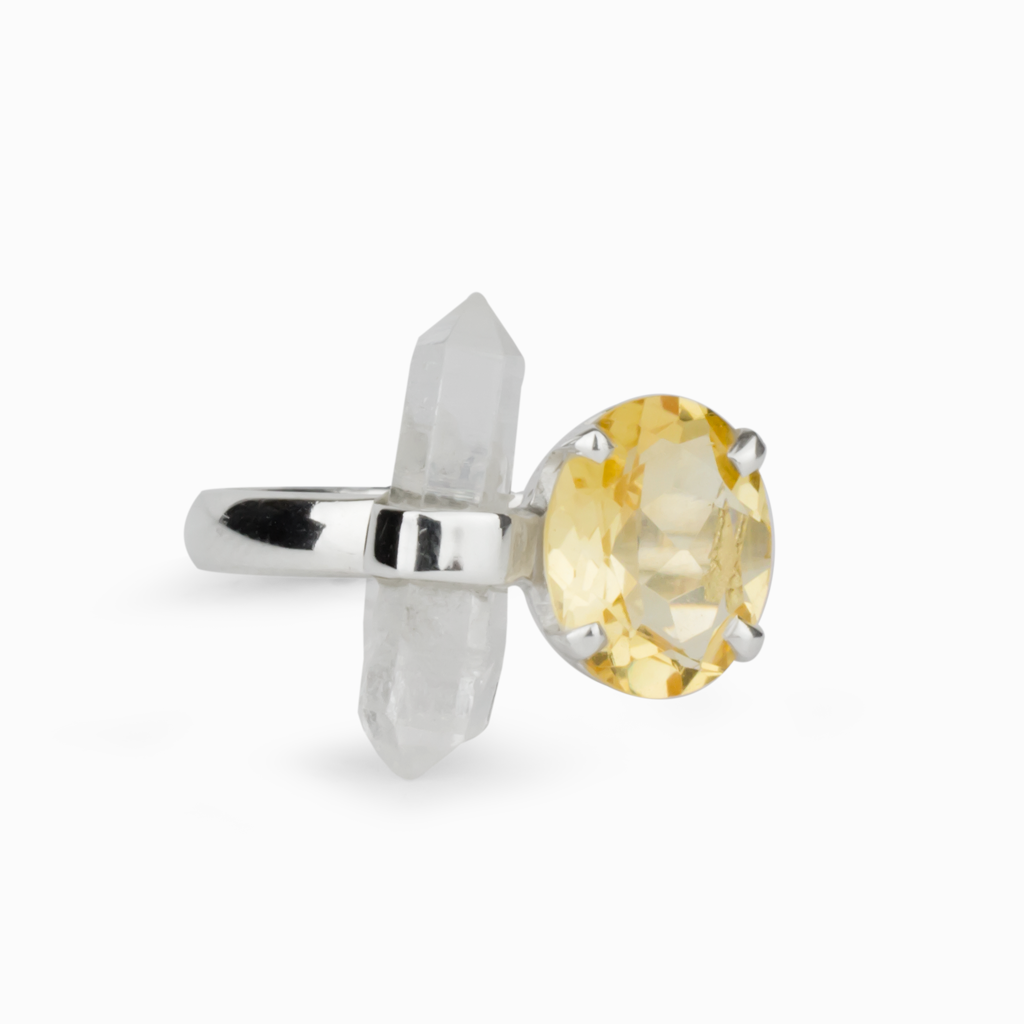 Citrine & Clear Quartz Ring