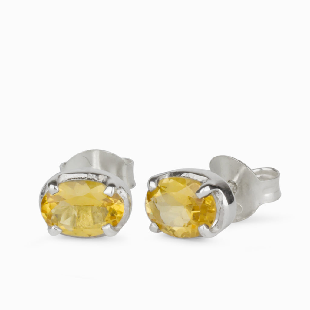 Citrine Stud Earrings