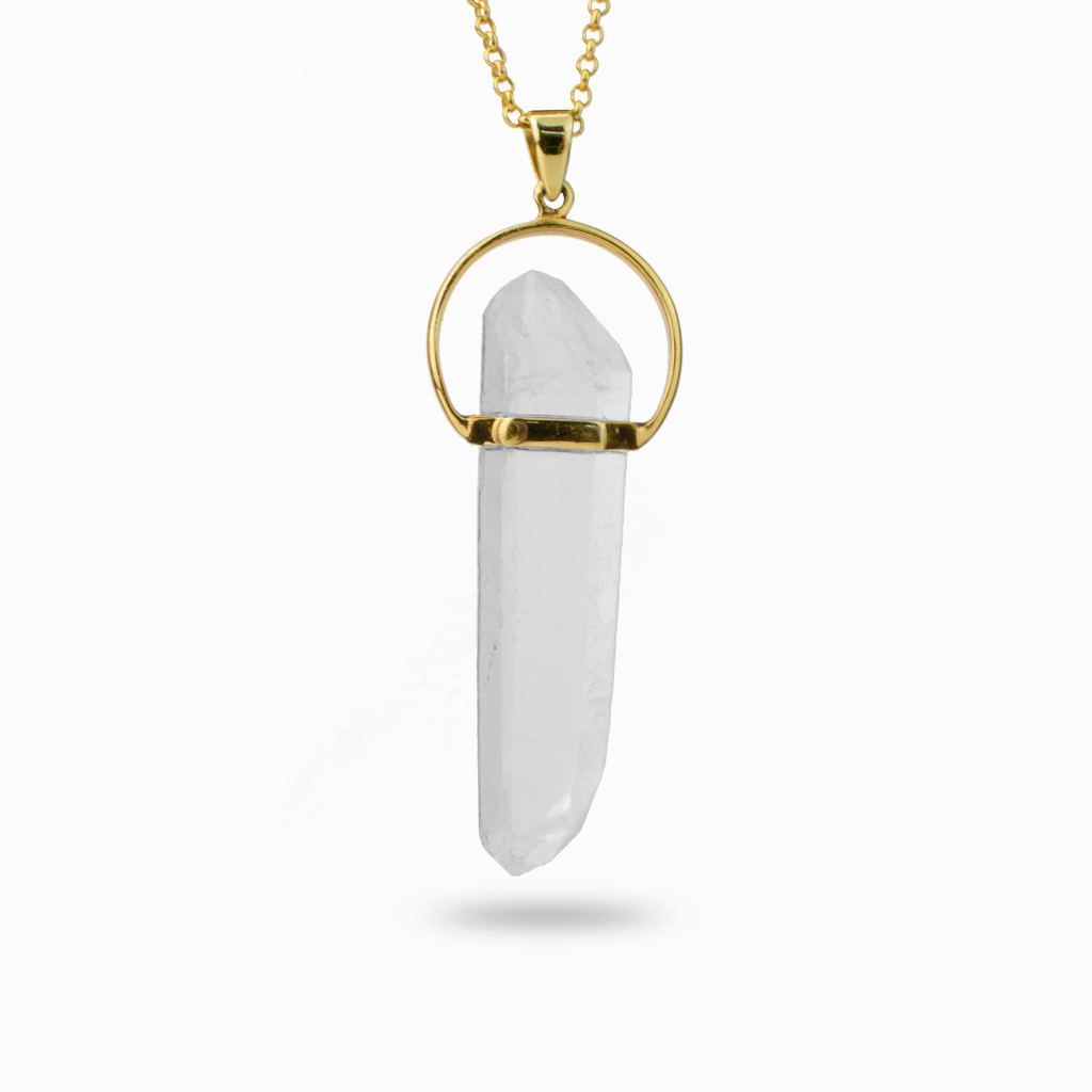 Halo Clear Quartz Necklace
