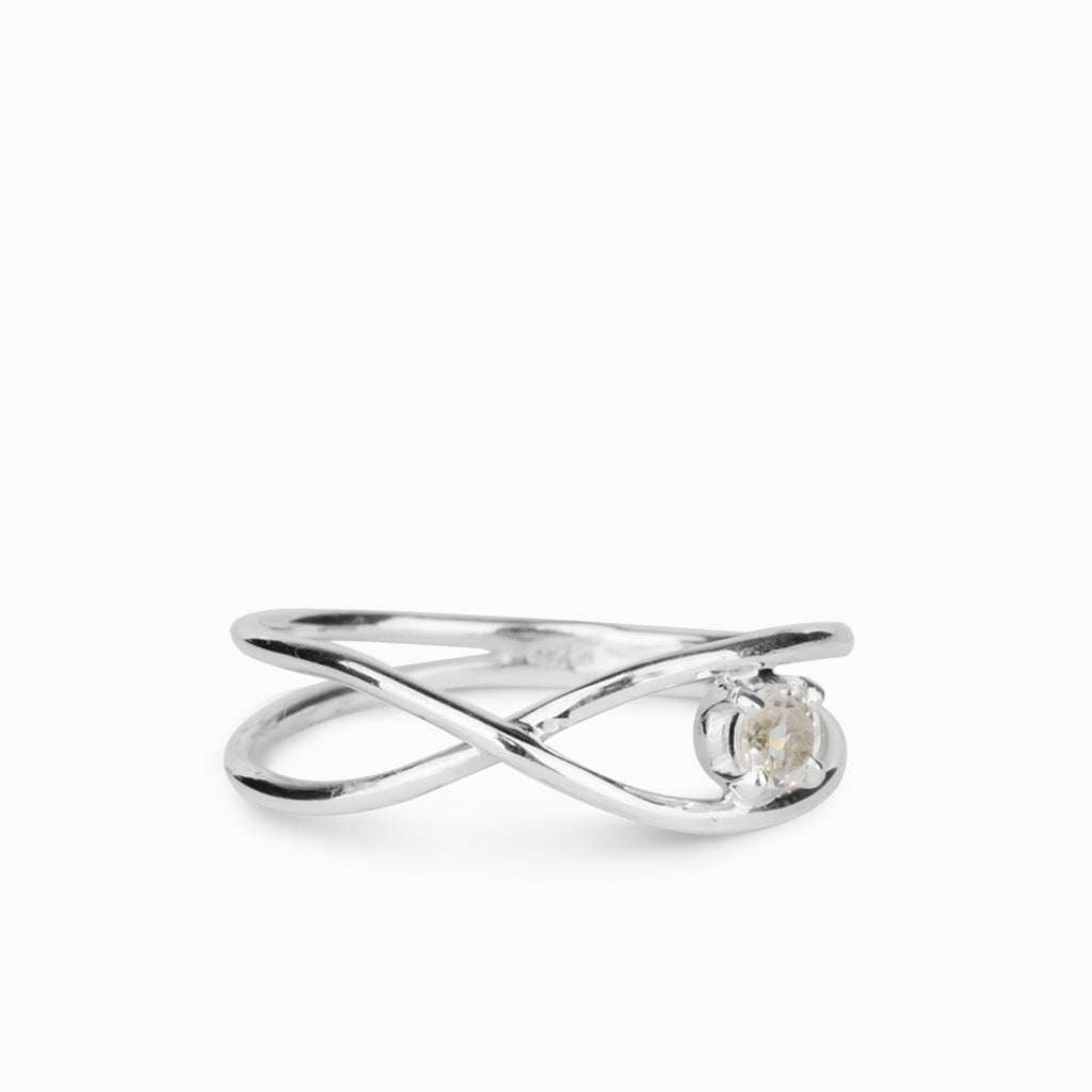 Birthstone design Clear Quartz Ring