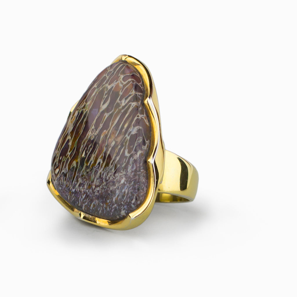 Dinosaur Bone Fossil Ring