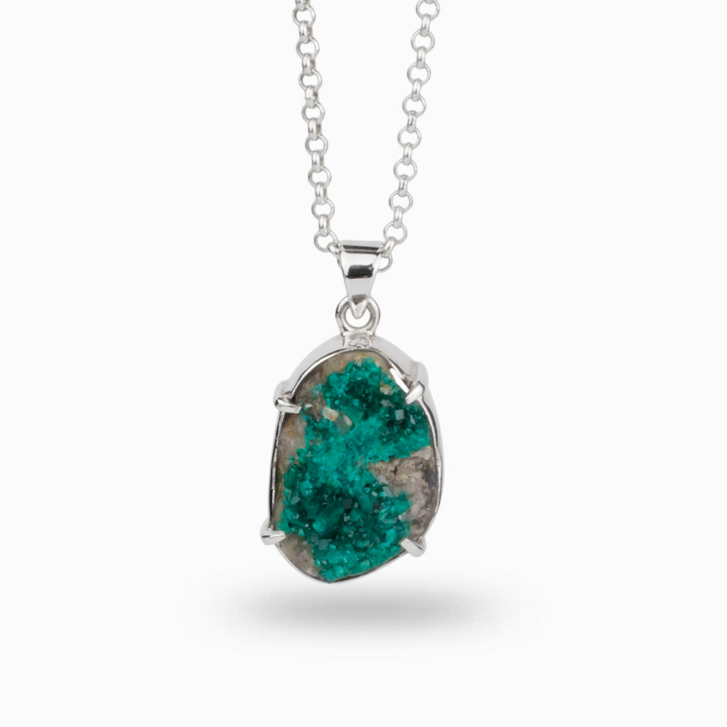 Free form rough Dioptase Necklace