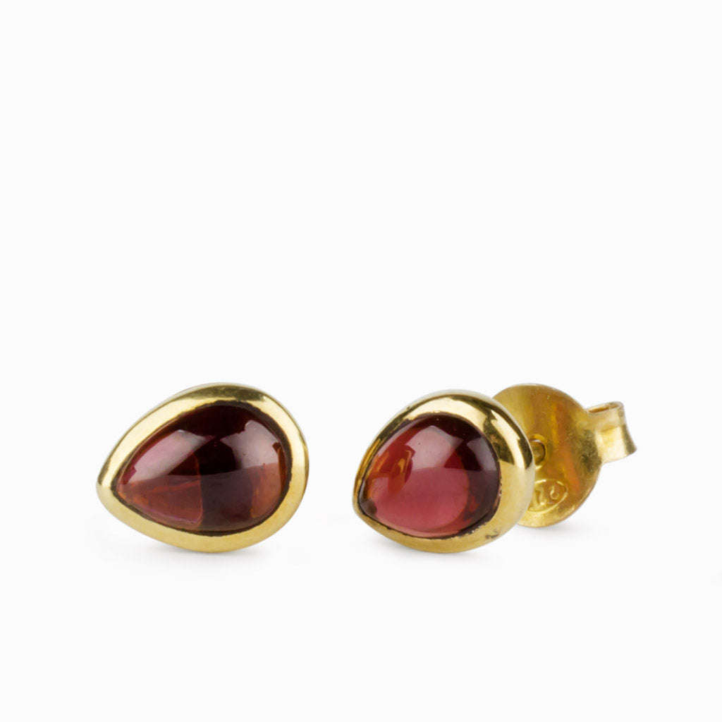 Garnet Stud Earrings Made In Earth AU