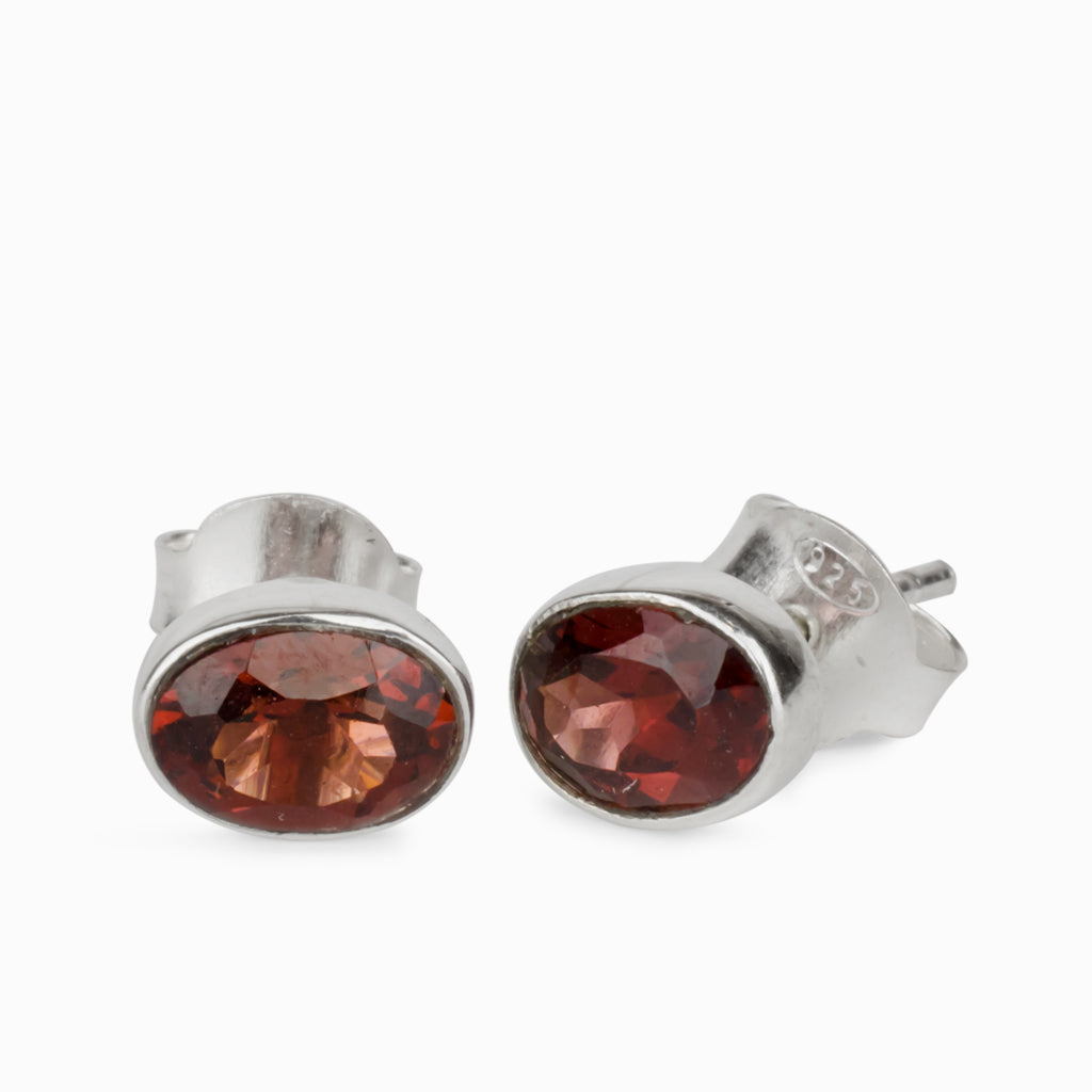 Garnet Stud Earrings