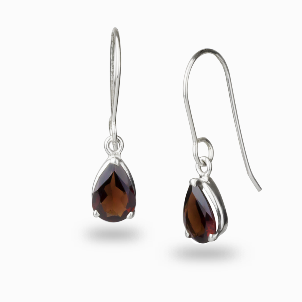 Garnet Drop Earrings