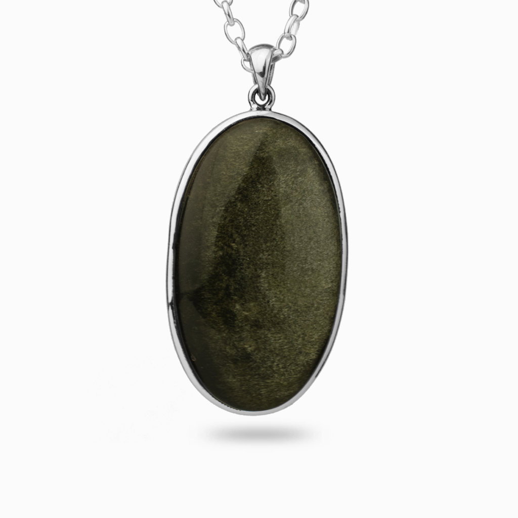 Green obsidian necklace online