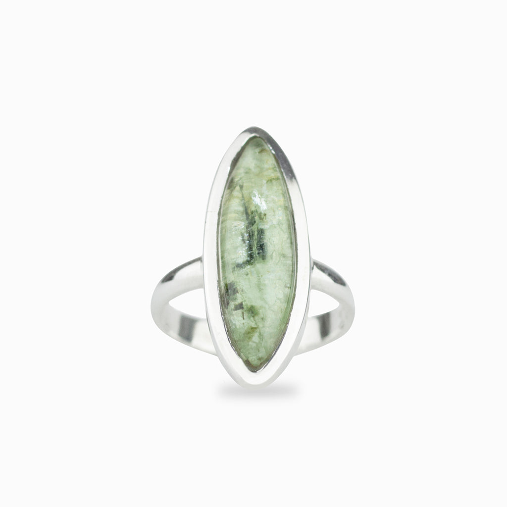 Green Kyanite Marquis shaped ring