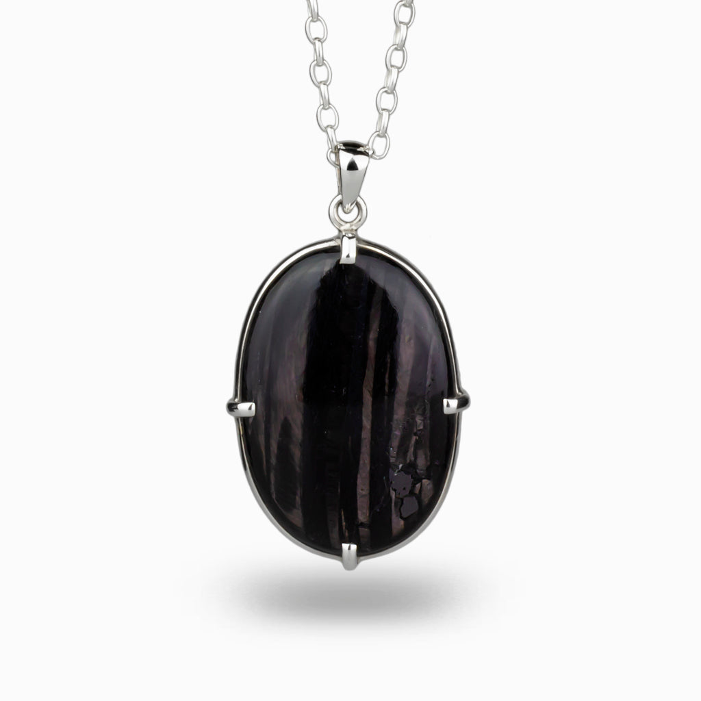 Oval shaped Hypersthene Necklace
