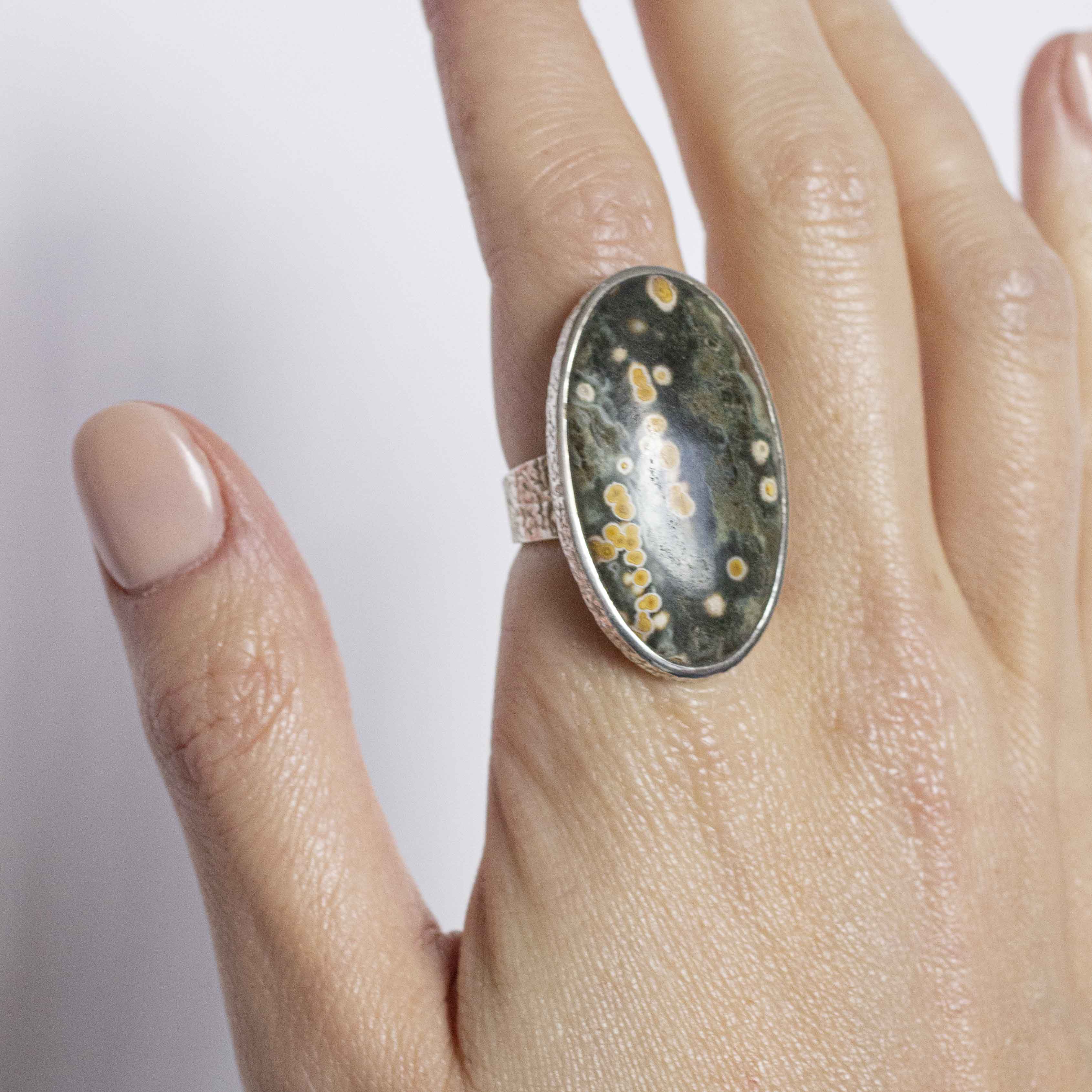 Ocean Spray Agate Ring