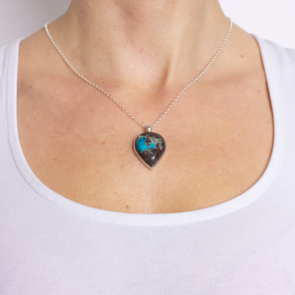 Cavansite In Matrix Necklace