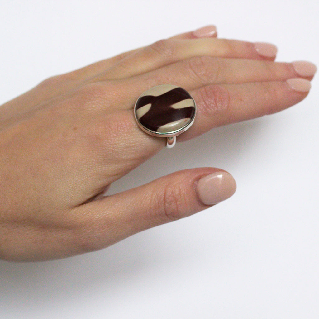 Zebra Stone Ring