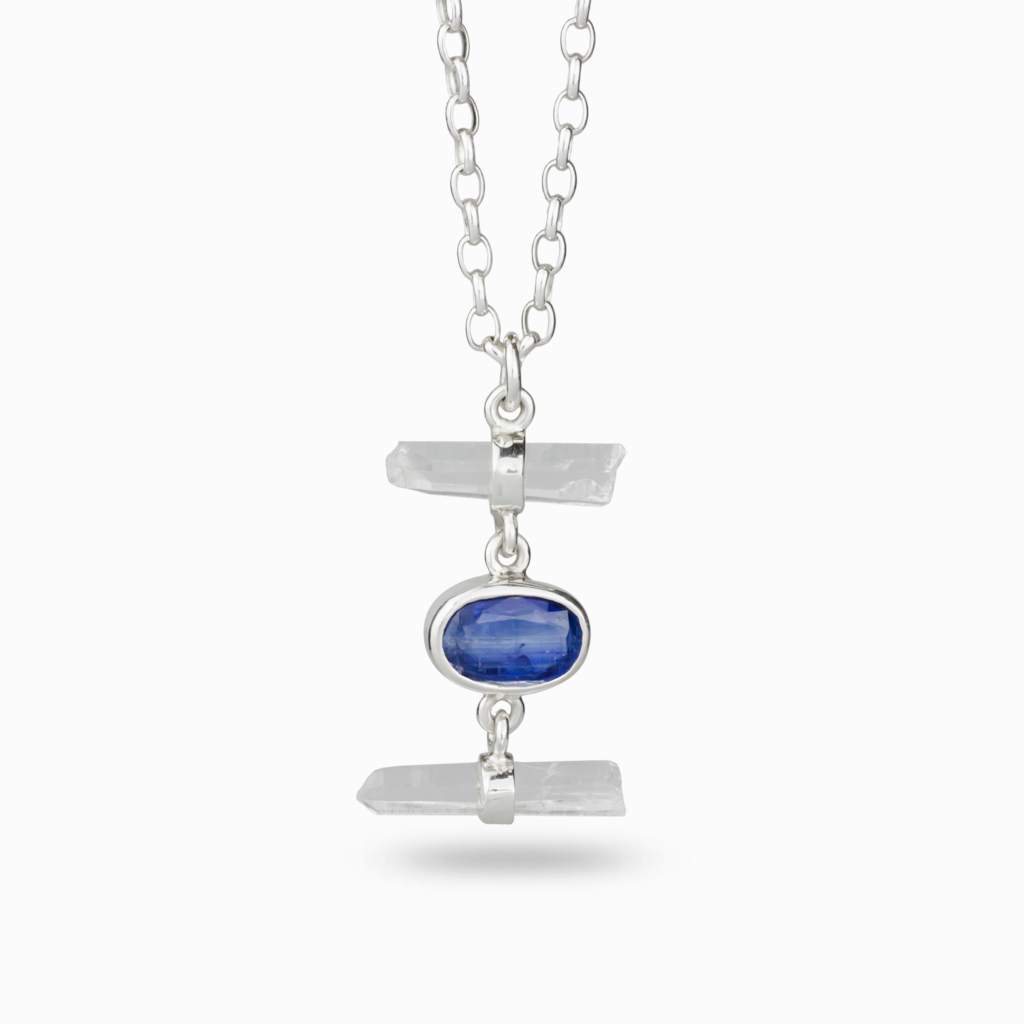 Kyanite and Clear Quartz Necklace