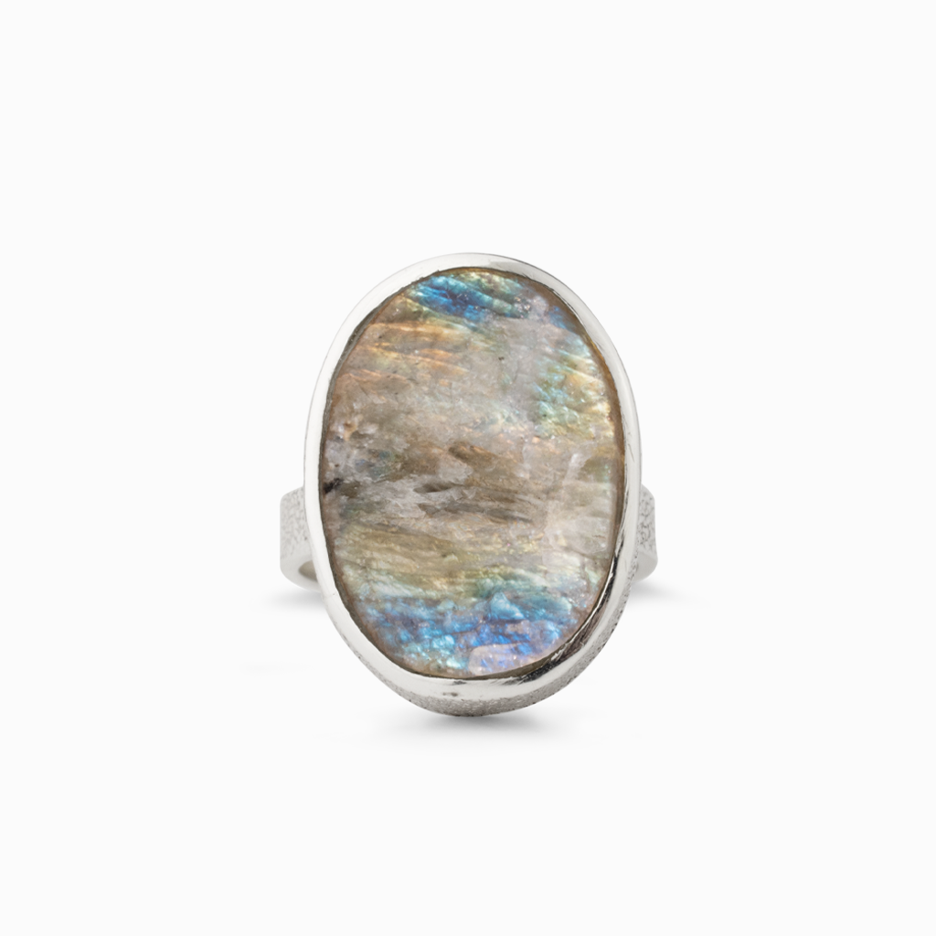 Rough Labradorite Ring