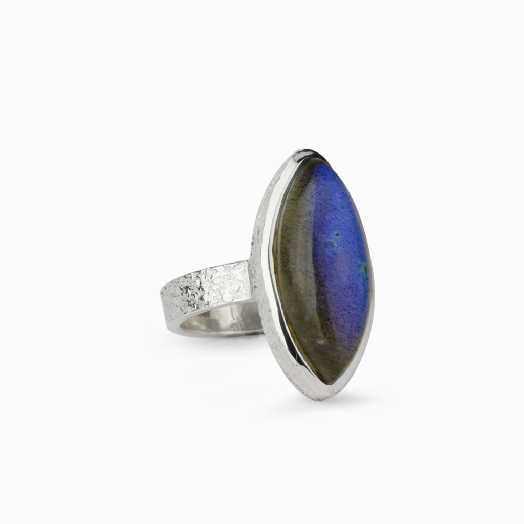Marquis shaped Labradorite Ring