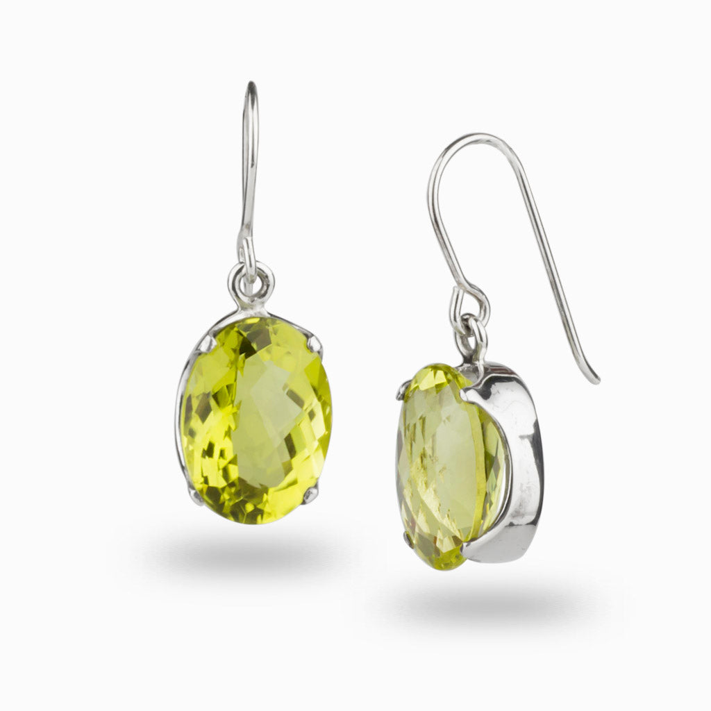 Lemon Quartz Drop Earrings