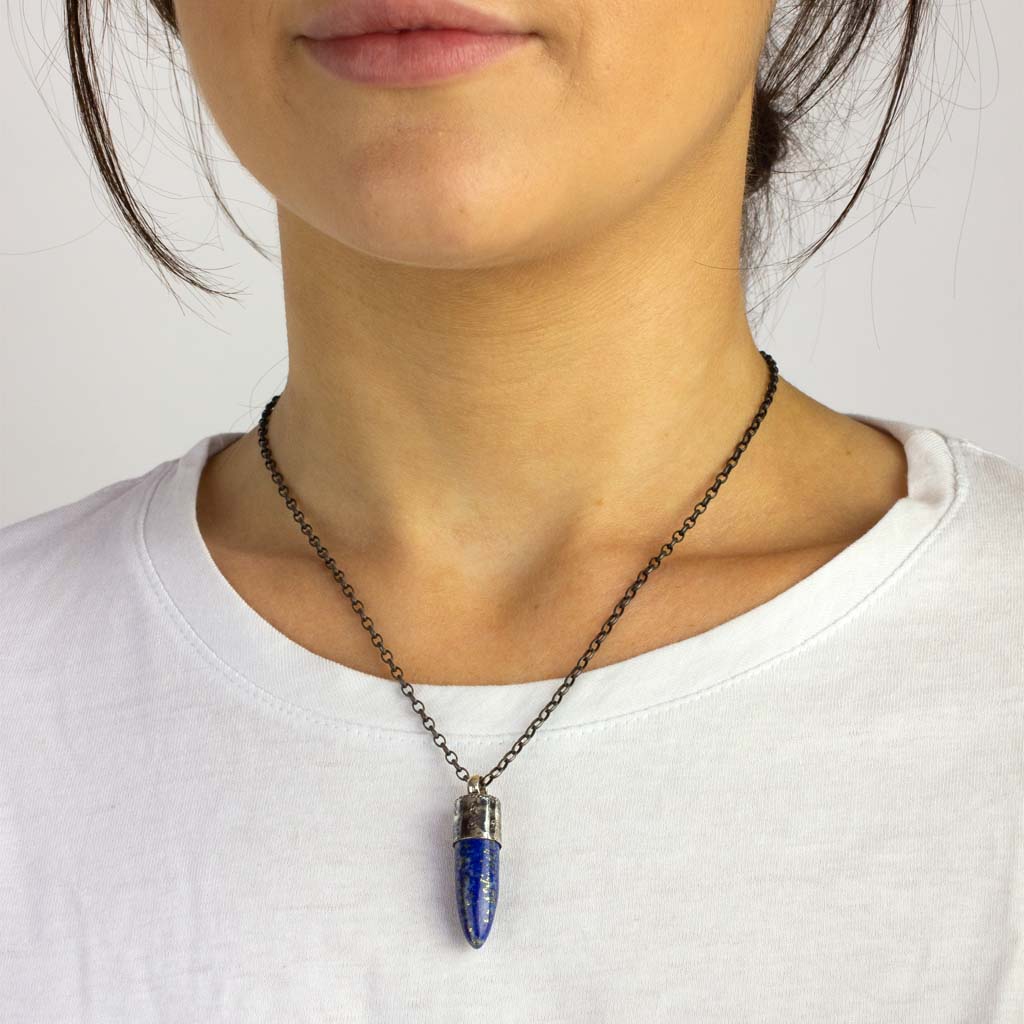 Lapis Lazuli Bullet Necklace