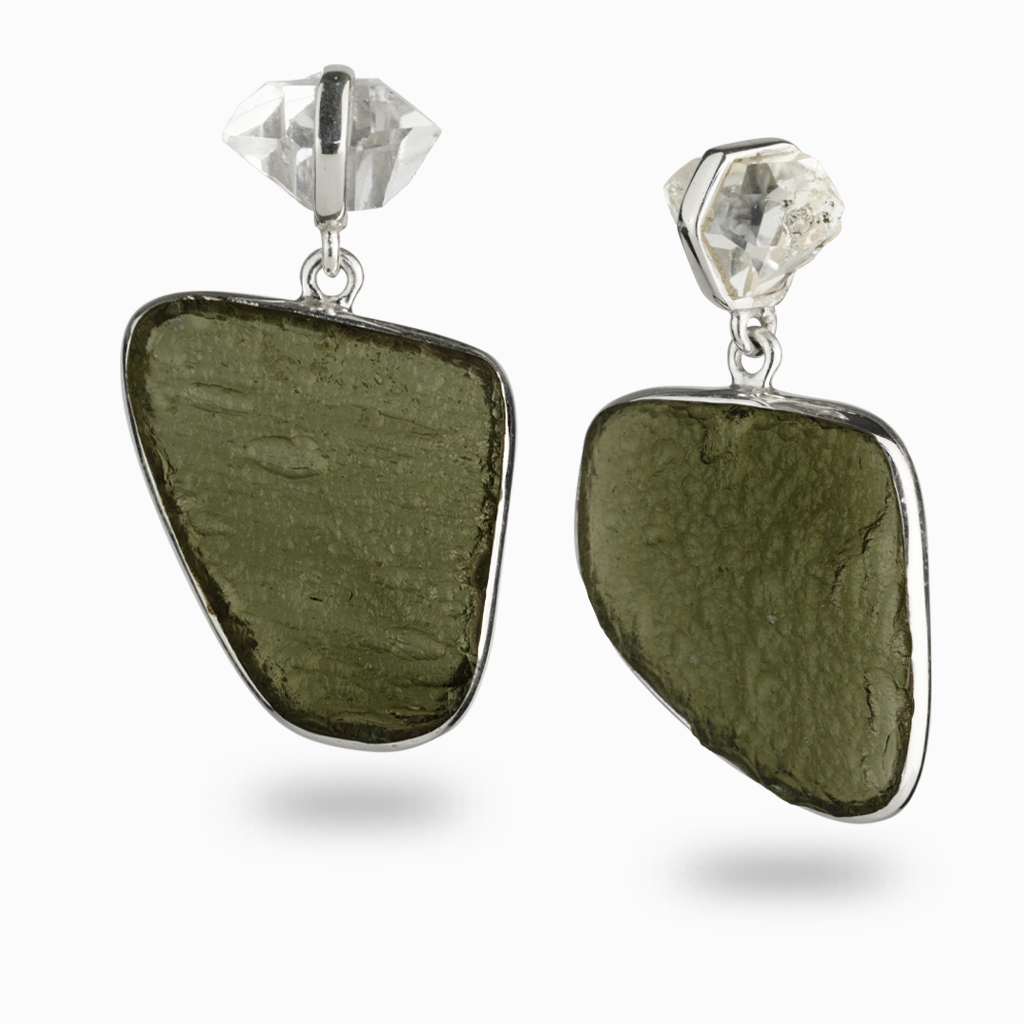 Herkimer diamond 2025 and moldavite