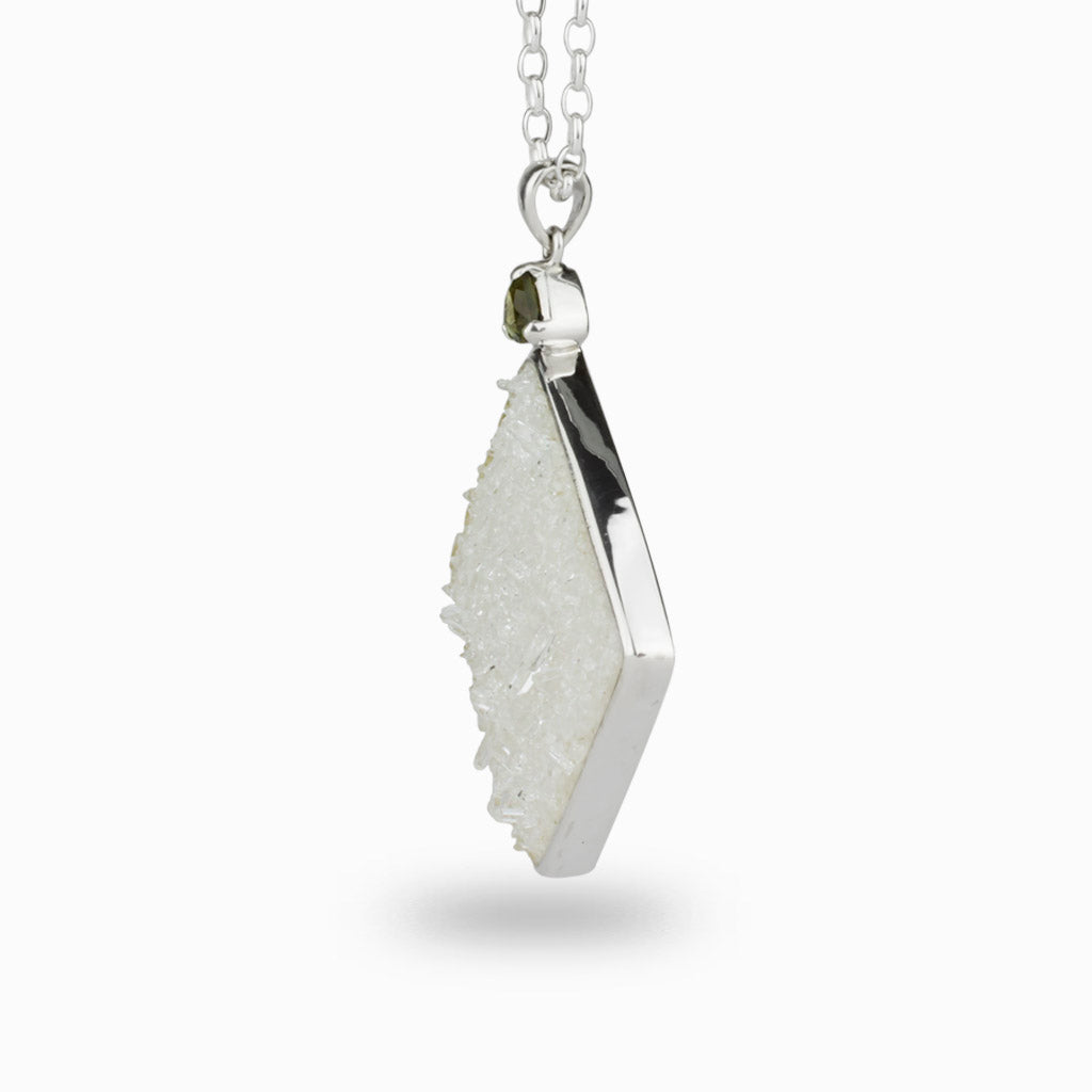 Clear Quartz & Moldavite Necklace