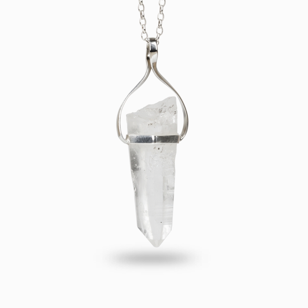 Clear Quartz Laser Necklace