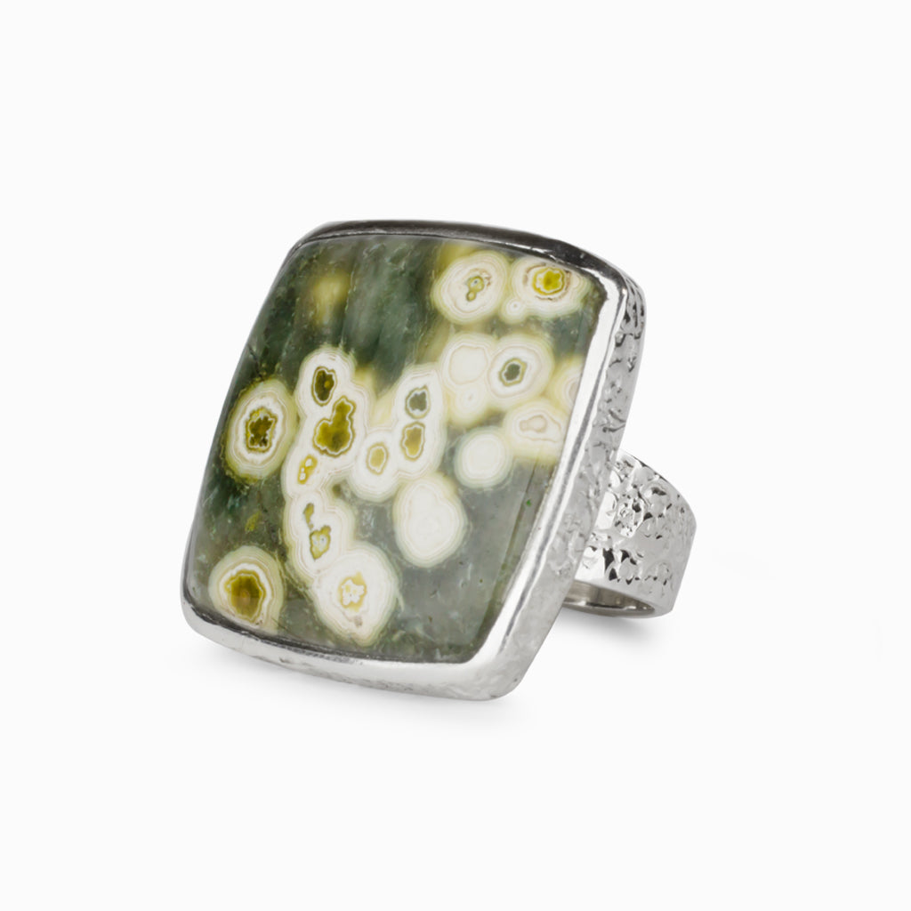 Ocean Spray Agate Ring